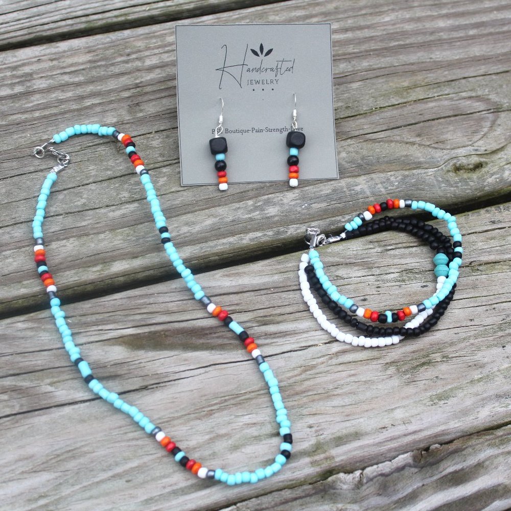 SUNRISE Handcrafted Boutique Beaded Necklace Earri